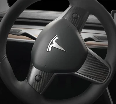 Kit de Pegatina decorativa para volante Brillo Carbono Tesla Model 3 / Model Y