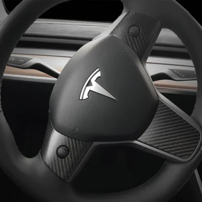 Kit de Pegatina decorativa para volante Brillo Carbono Tesla Model 3 / Model Y